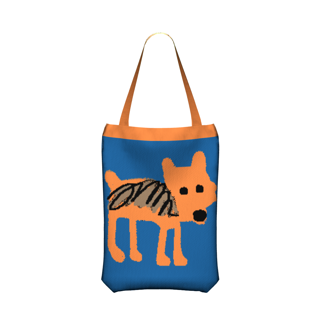 LITTLE DOG KNITTED TOTE BAG